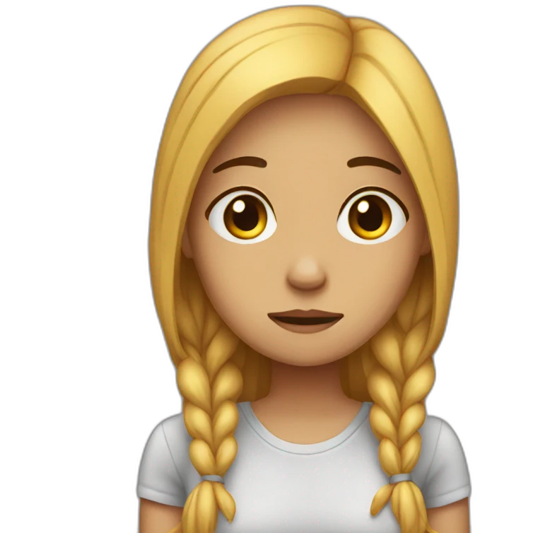 Depression girl emoji