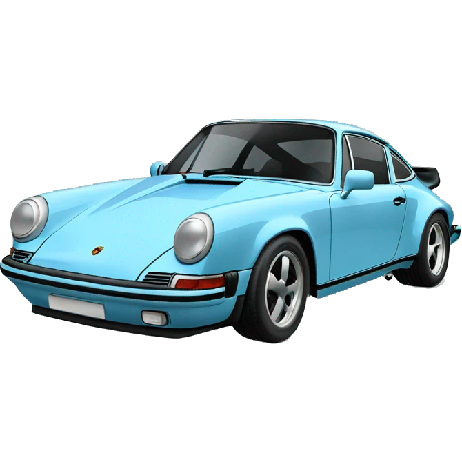 Porsche 911 baby blue emoji