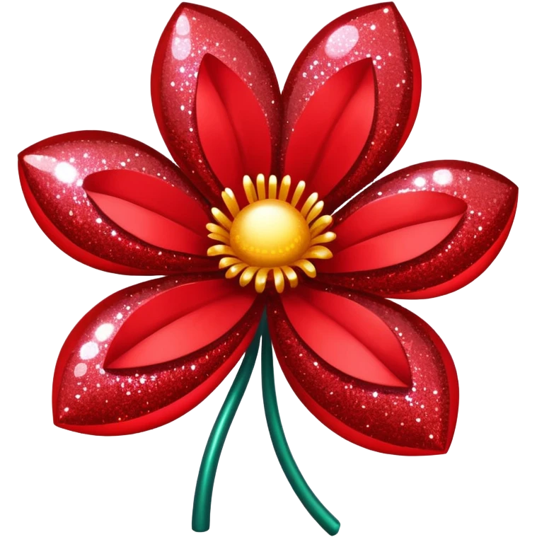 red glitter flower hype style emoji