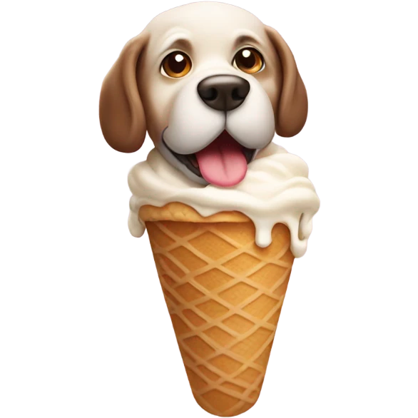Ice cream dog emoji