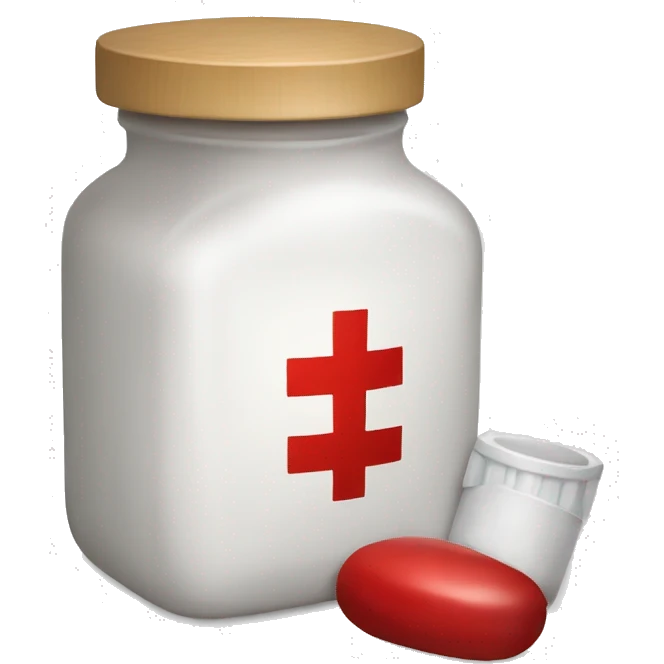 white and red medicine kit emoji