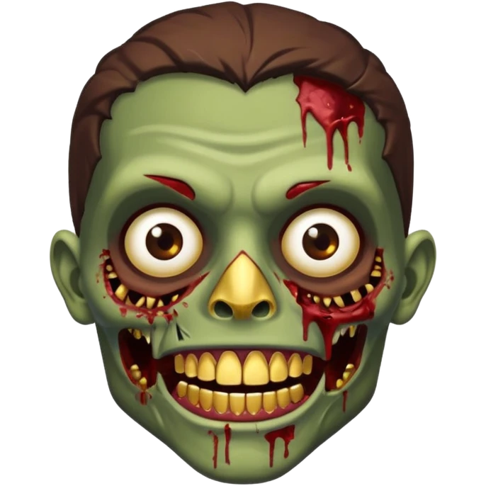 Quero um zumbi com a pele morena, com machucados no rosto (poucos) com dentes de ouro emoji