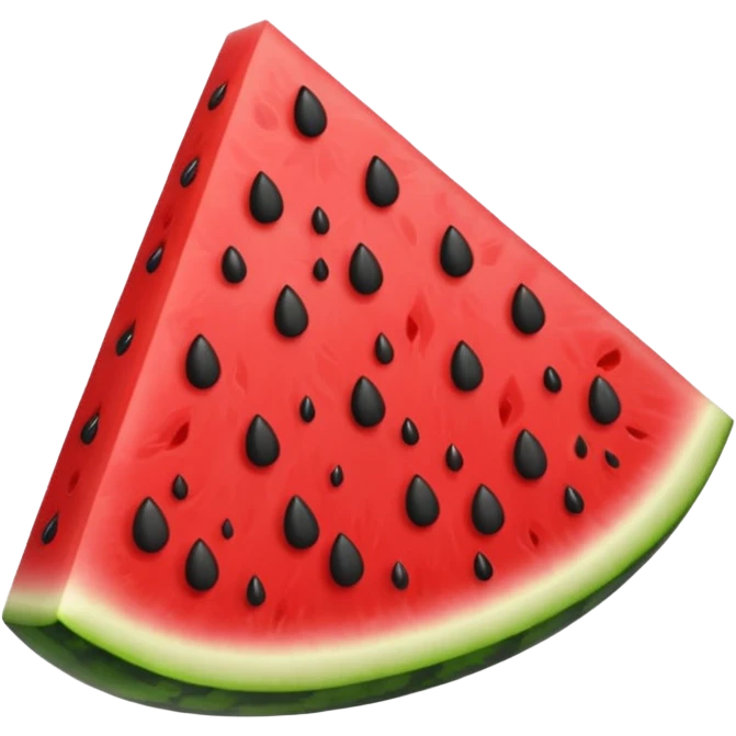 Cartoon Watermelon triangle one slice small seet emoji