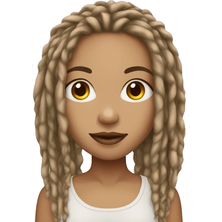 Light skin woman mini dreadlock emoji
