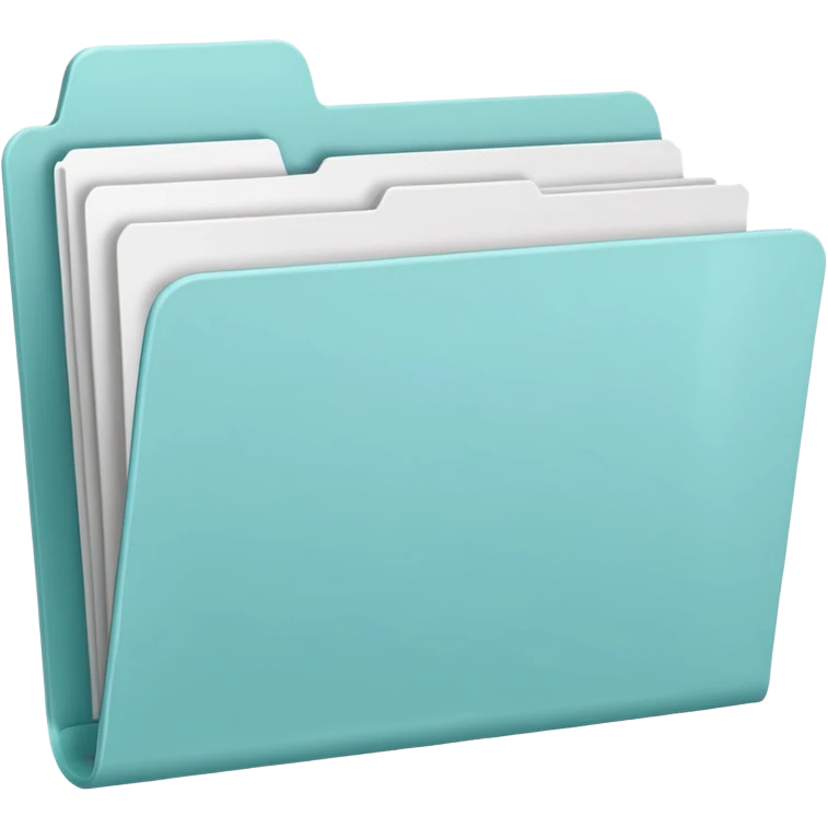 mint blue file folder emoji