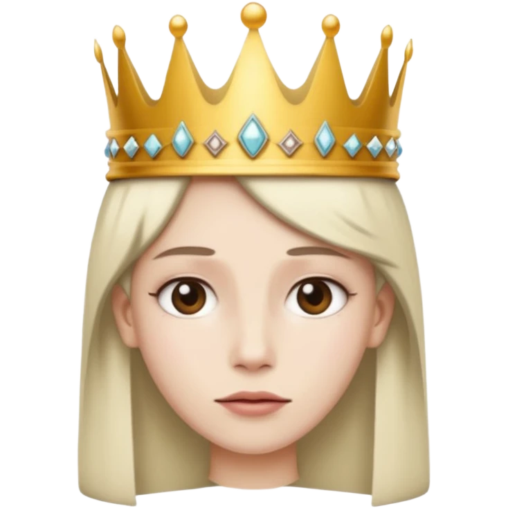 White crown skinny emoji
