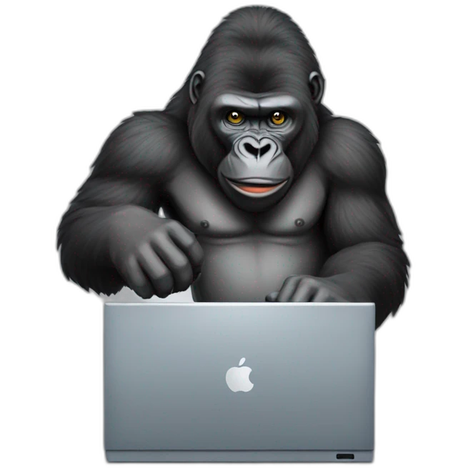 gorilla software engineer using a computer emoji