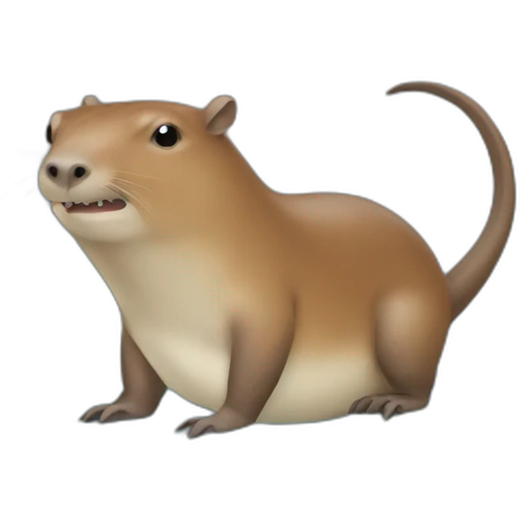 Capibara sur un requin emoji