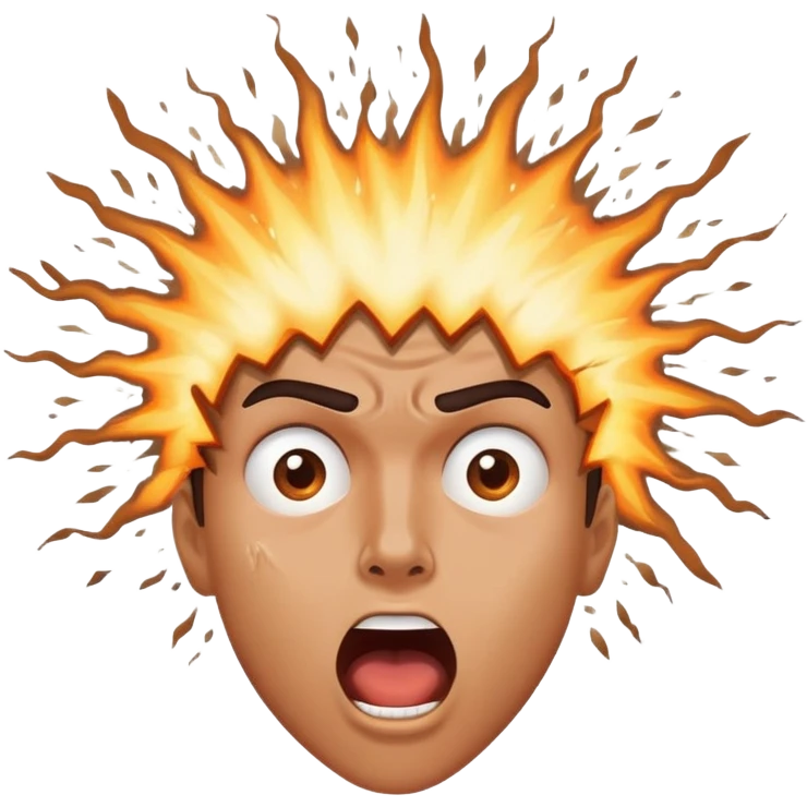 head exploding with amazement, mind blown emoji