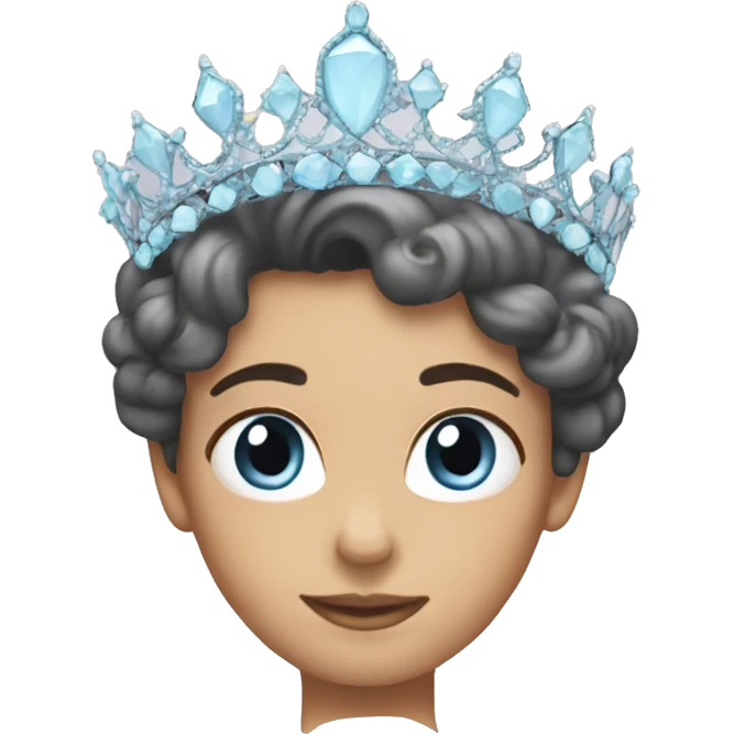 pastel blue tiara emoji