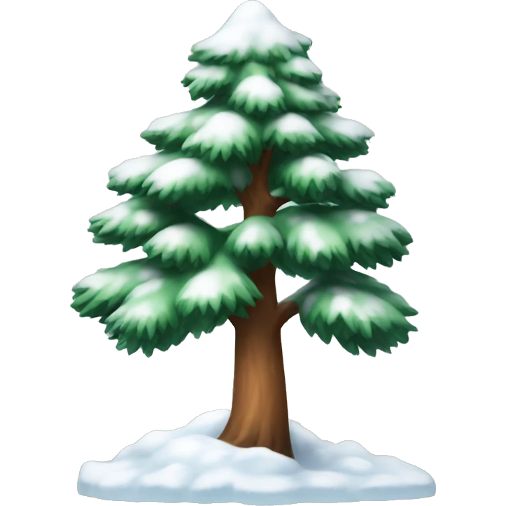 snowy pine tree emoji