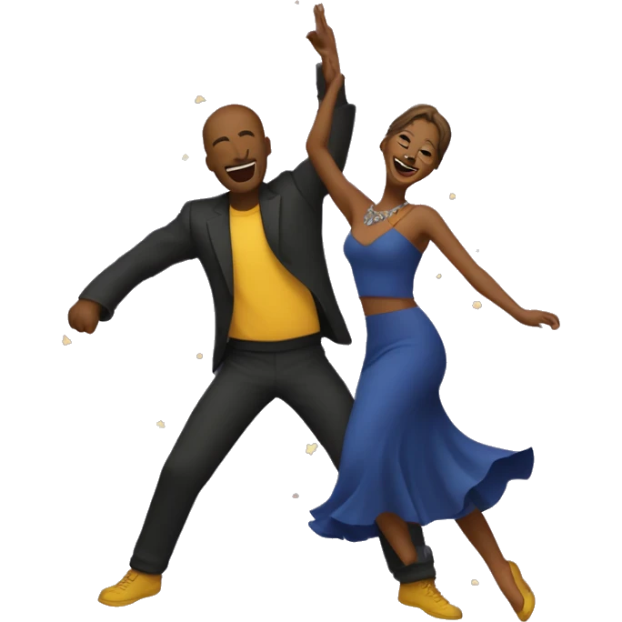 Dos personas bailando bajo las estrellas  emoji