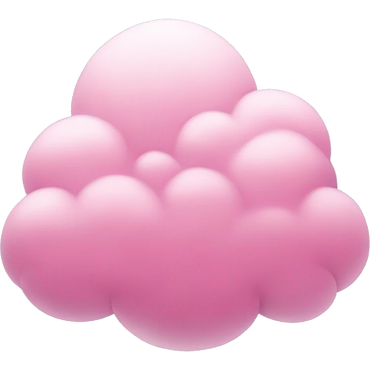Pink cloud emoji