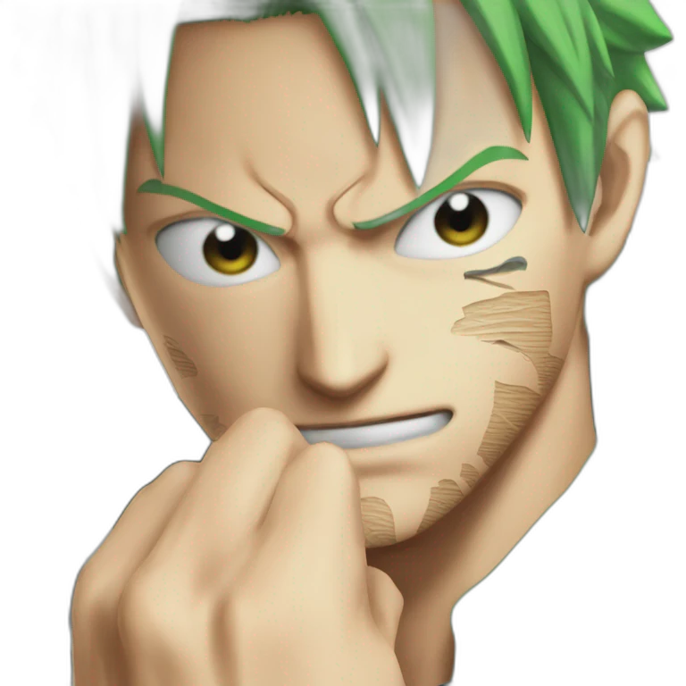 Zoro avec un carte dans les mains emoji