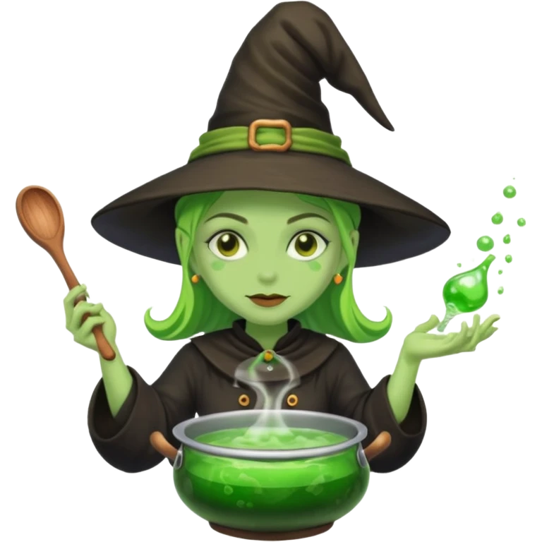 green witch cooking potion emoji