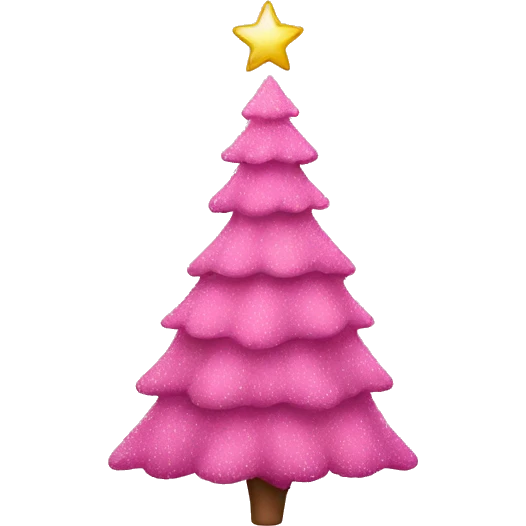 pink christmas tree emoji