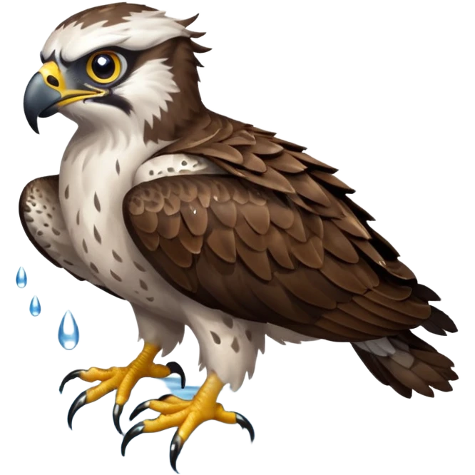 Osprey with fish emoji