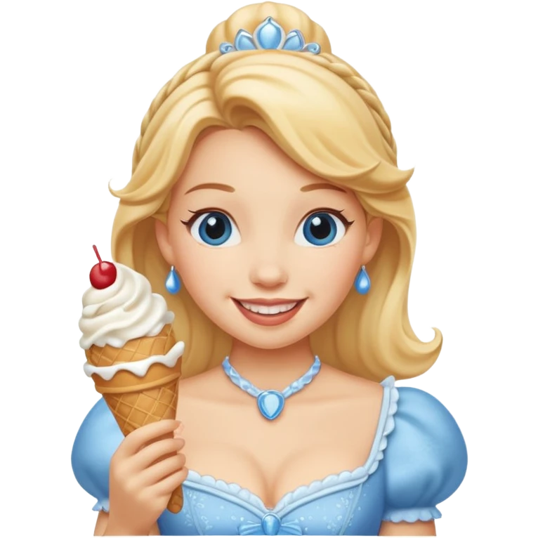 سیندرلا در حال خوردن بستنی emoji