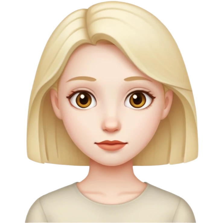Milk-colored girl emoji