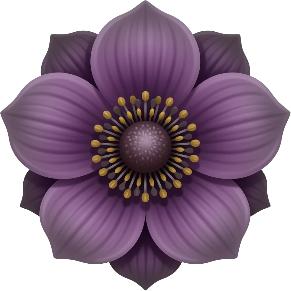 Magic shadow dark flower emoji