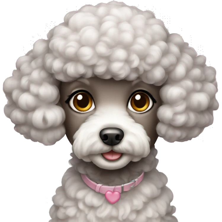 Cute girl poodle emoji