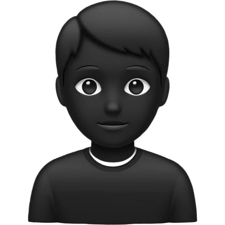 silhouette of a person, simple and bold emoji