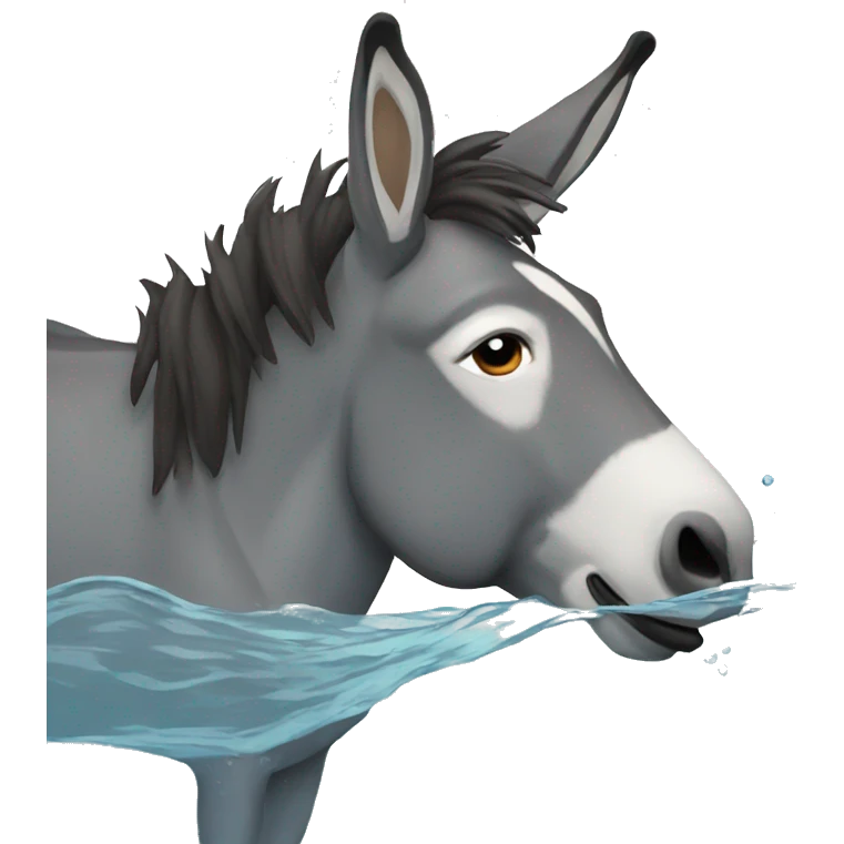 Donkey in water  emoji
