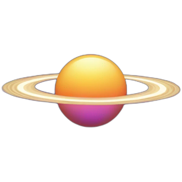 purple heat with saturn ring emoji