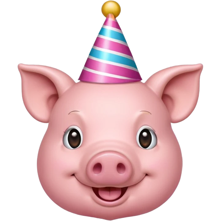 party hat pig emoji