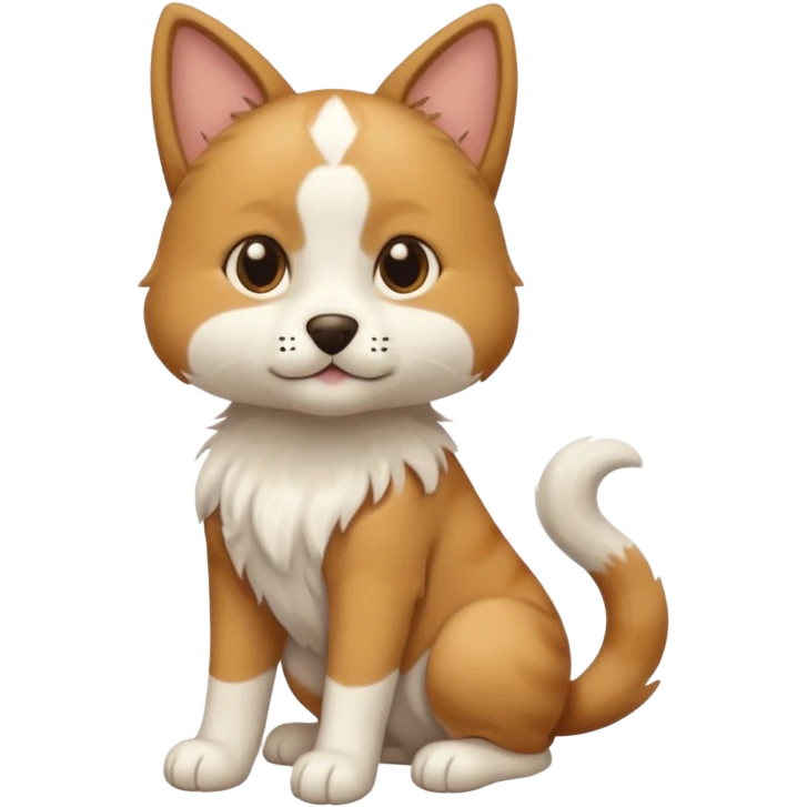 The dogcat is something between a cat and a dog. A very subtle distinction.  Full body emoji