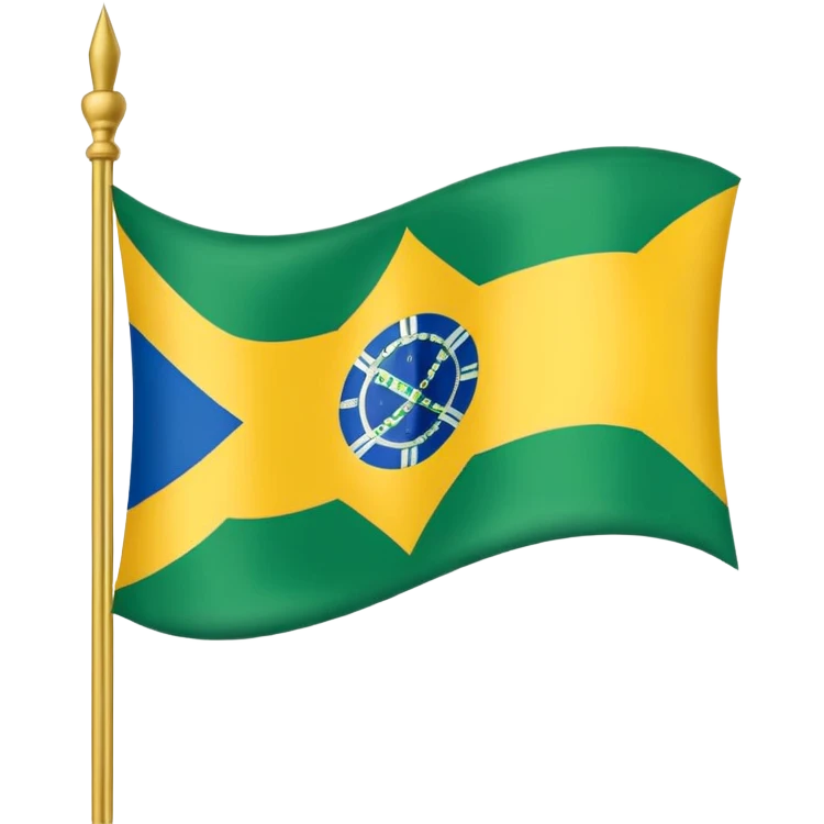 Crie um emoji da bandeira do Imperio do brasil realista estilo a que já existe no WhatsApp do brasil emoji