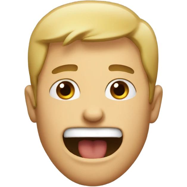 Guy mewing emoji