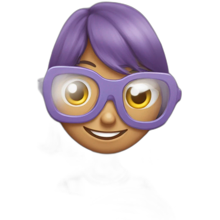 Libro interactivo digital con una carita dos ojos y boca sonriente emoji