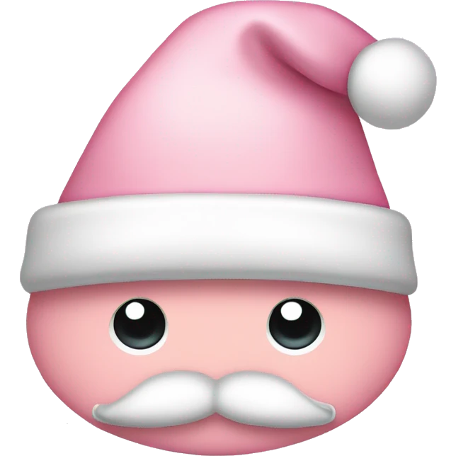 Light pink Santa hat with sparkly snowflakes  emoji