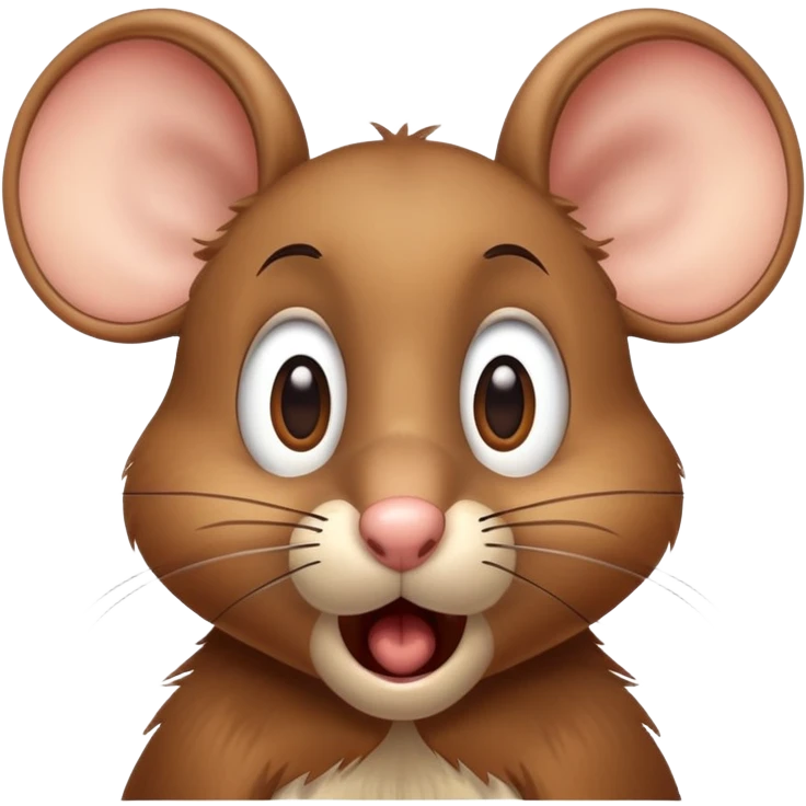 Jerry mouse waking up surprised with shocked expression emoji