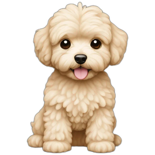 Maltipoo dog beige emoji