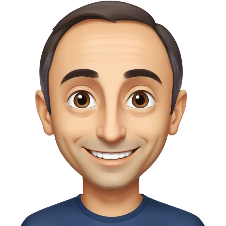 portrait of Eric Zemmour, smiling emoji