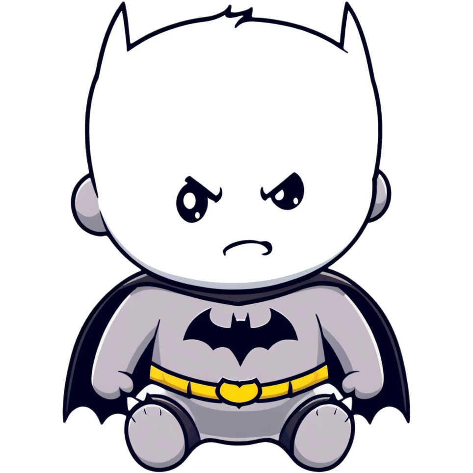 Sad baby Batman  emoji