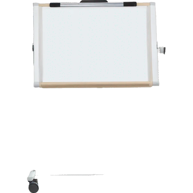 whiteboard on stand with wheels emoji