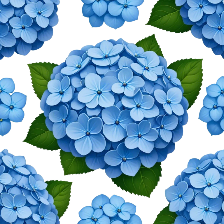 blue hydrangeas  emoji