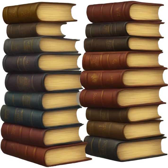 Vintage fantasy Book Stack emoji