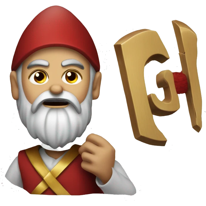 The Saint Nicolas angry with a cut emoji