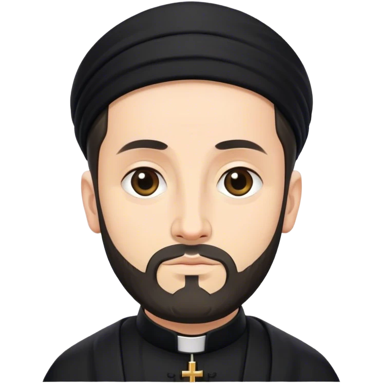 an Orthodox priest in black clothes without a headdress emoji