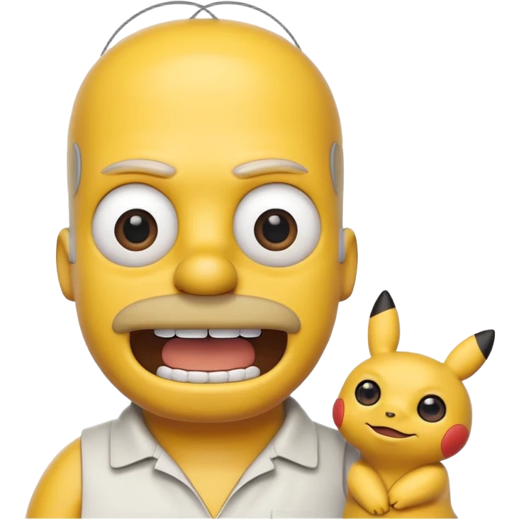 Homer Simpson in Pikachu form emoji