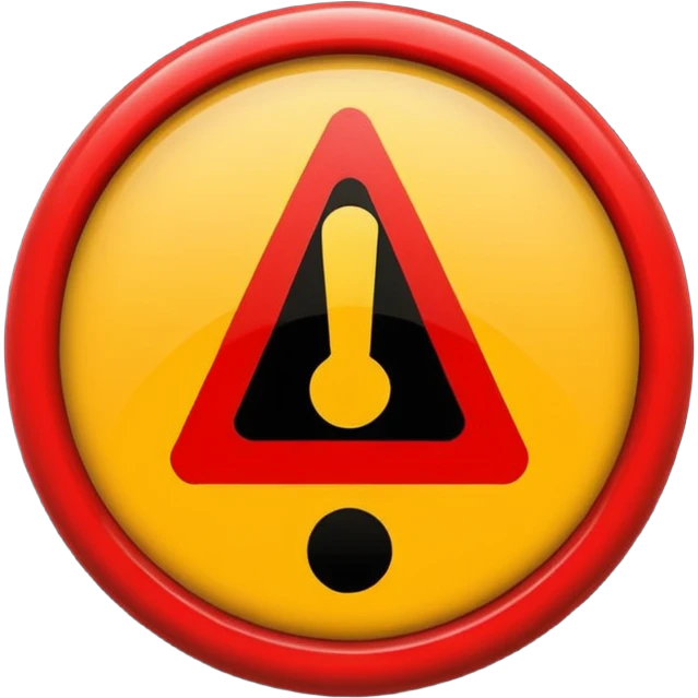 warning sign inside a circle emoji