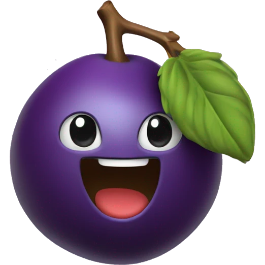 3D Plum  emoji
