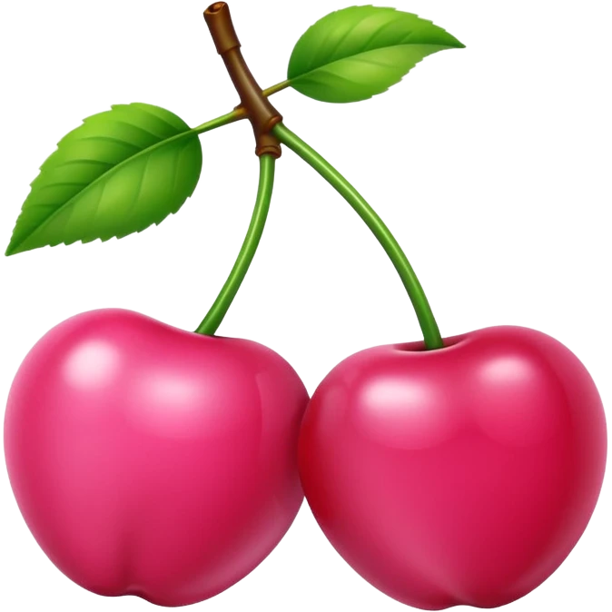 Light Pink cherries emoji