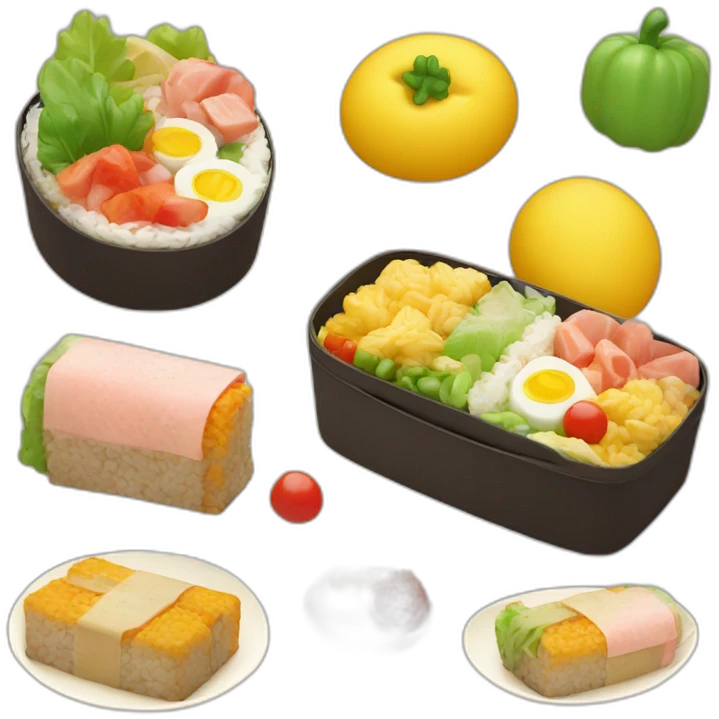 cute bento box emoji