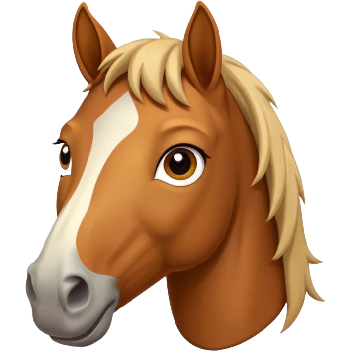 horse emoji with finger in mouth, mischievous expression emoji