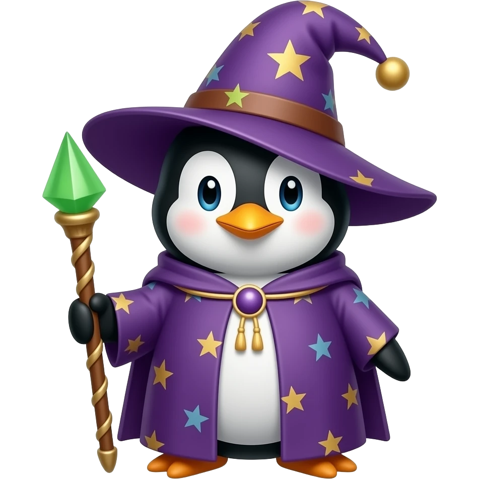 Penguin Wizard emoji